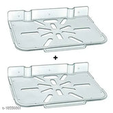 White ABS plastic WiFi router & Blu-Ray Nexusyer stand set (9x8 inches), pack of 2 for home entertainment setup